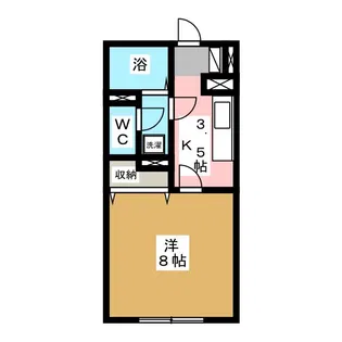グリーンライフ桂木A【2階】の間取り