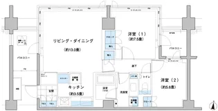 ガーデニエール砧レジデンス【8階】の間取り