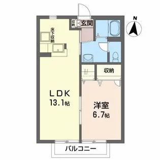 テイスティ弐番館【1階】の間取り