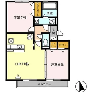 パルテール【1階】の間取り