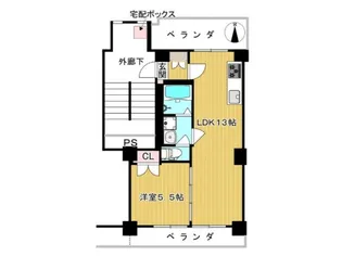 サンステージ府中【2階】の間取り