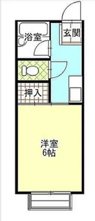 シャローム土生A・B【1階】の間取り