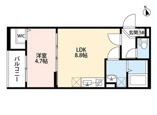 ティースカイあかし【3階】の間取り
