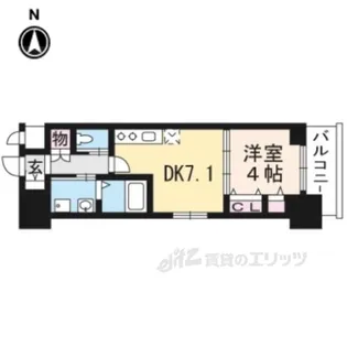 ベラジオ雅び烏丸十条【6階】の間取り