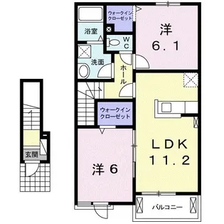 リバーパーク【2階】の間取り