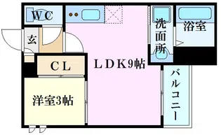 Regalest Lotus II(Regalest 草津東4)【3階】の間取り