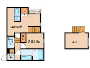 MAITRI TOSU【2階】の間取り
