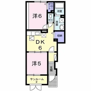 ニューロージーA【1階】の間取り