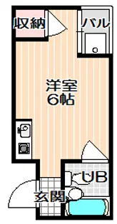 ミナージュ大手筋【4階】の間取り