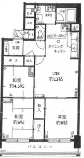 コーシン王子マンション【4階】の間取り