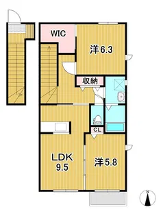 ベルドミールC【2階】の間取り