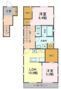 アパートメント妃【2階】の間取り