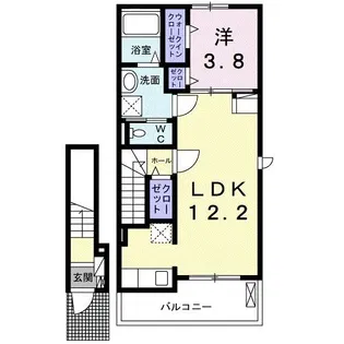 ひまわり柞田 B【2階】の間取り