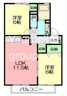 グランパルティールC【2階】の間取り