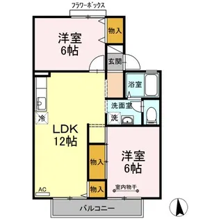 グリューネハイツ C【1階】の間取り