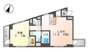 A&M Yakuin(エーアンドエムヤクイン)【2階】の間取り