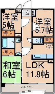 ハイグレース 府中【1階】の間取り