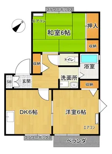 フレア十日市場【2階】の間取り