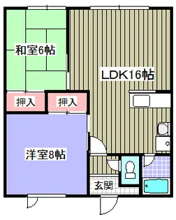 ルーベデンス77 C【1階】の間取り
