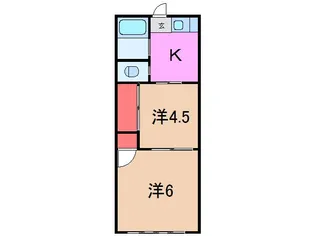 コーポ北浦【1階】の間取り