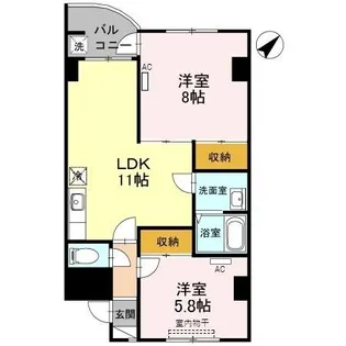 グランドール南高尾【3階】の間取り