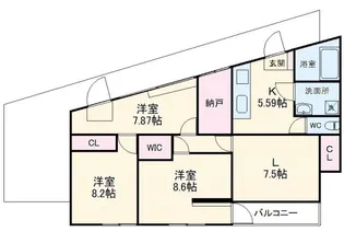 ハウスK【2階】の間取り