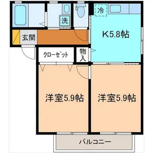 クレセール【2階】の間取り