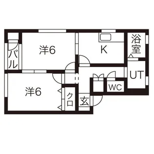 ユニベール A棟【2階】の間取り