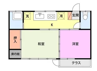 小川アパート【1階】の間取り