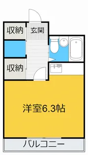 1Rの間取り画像