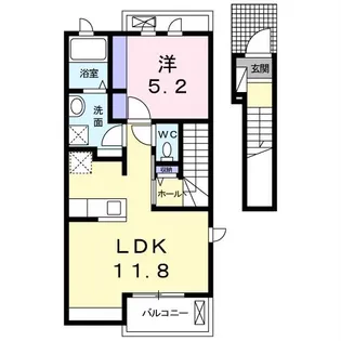 フィウメ ミヤ19【2階】の間取り