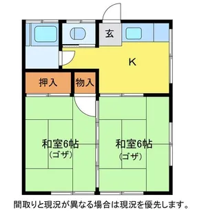 みどり荘【2階】の間取り
