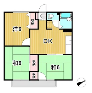鮎川ハイツ【1階】の間取り