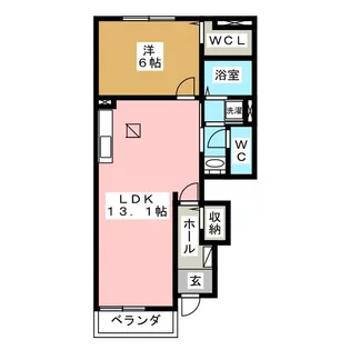 ヴィラフィオリータ【1階】の間取り