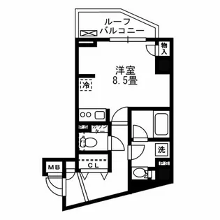 ヴィドカンパーニュ港北ルソレイユ【5階】の間取り