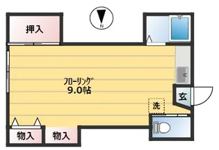 1Rの間取り画像