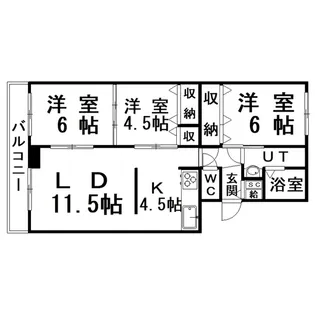 エーコー湖上【1階】の間取り