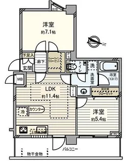 ランドステージ代々木の杜【5階】の間取り