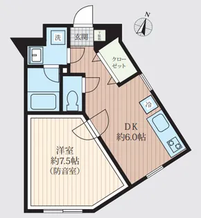 「防音マンション」VORT南常盤台レジデンス【2階】の間取り