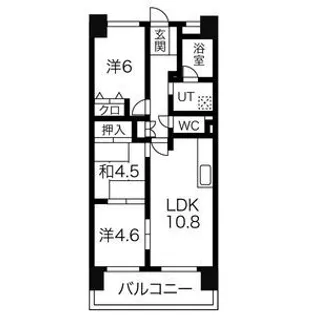 元今泉レジデンス【4階】の間取り