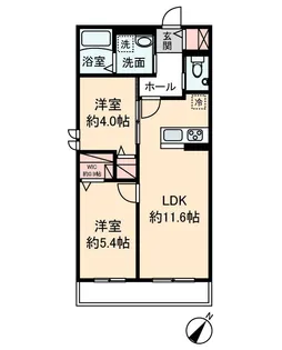 カーサラナC【1階】の間取り