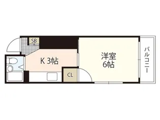 サニー庚午【4階】の間取り