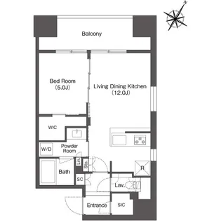ミリアレジデンス日本橋人形町【9階】の間取り
