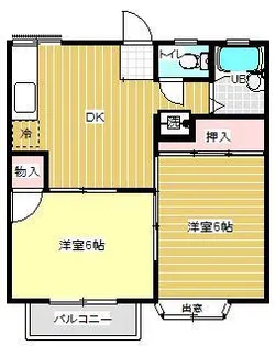 メゾン・ド・エス A棟、B棟【2階】の間取り