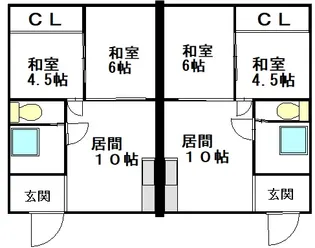 北海道釧路市愛国東1丁目 あさひマンション【2階】の間取り