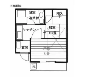 名取貸家【2階】の間取り