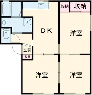 グリーンヒルズB【2階】の間取り