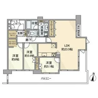 エルステージ東戸塚パークテラス【5階】の間取り