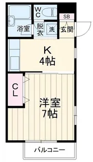 スマイルガーデン柏井【1階】の間取り