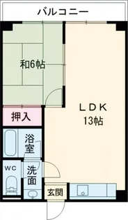 河辺ハイライフコーポ【3階】の間取り